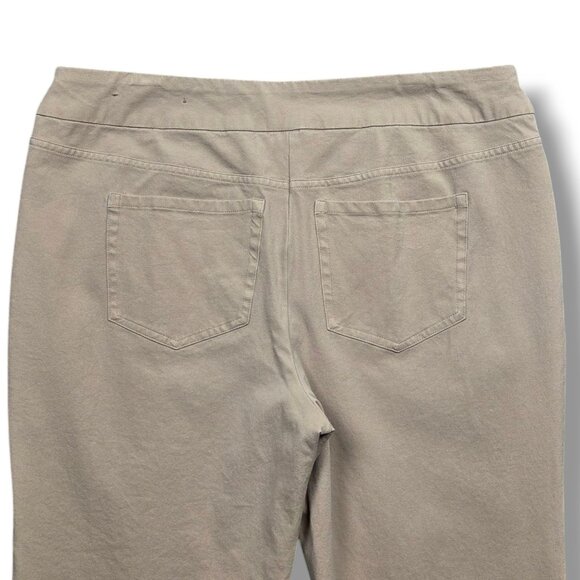 Soft Surroundings Superla Stretch Pants Womens Large Beige Skinny Ankle‎ STAIN - Picture 6 of 9